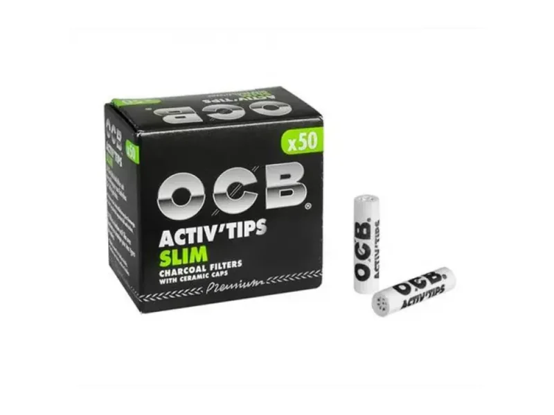 Filtros OCB Activ'Tips com carvão, disponíveis no balcão da El Loko Conveniência